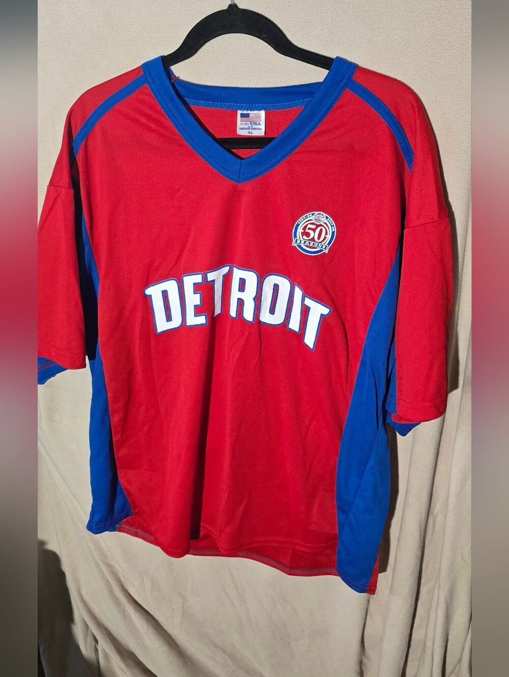 Detroit Pistons #1 Billup- Athletic V-Neck Tee